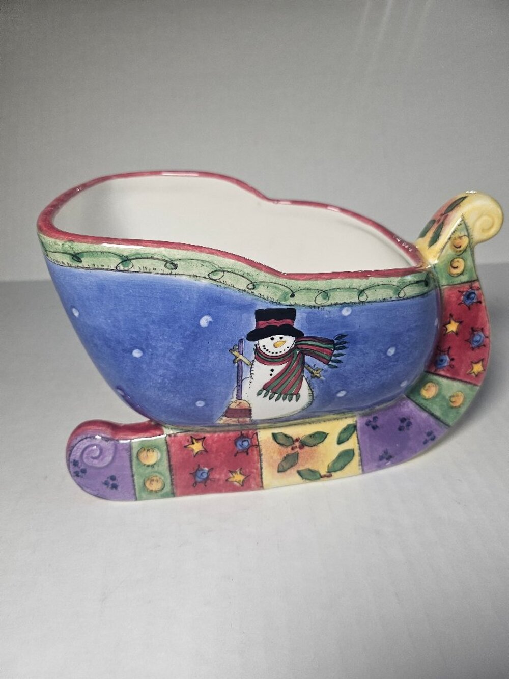 Vintage Sango "The Sweet Shoppe" Christmas Sleigh Centerpiece Bowl by Sue Zipkin